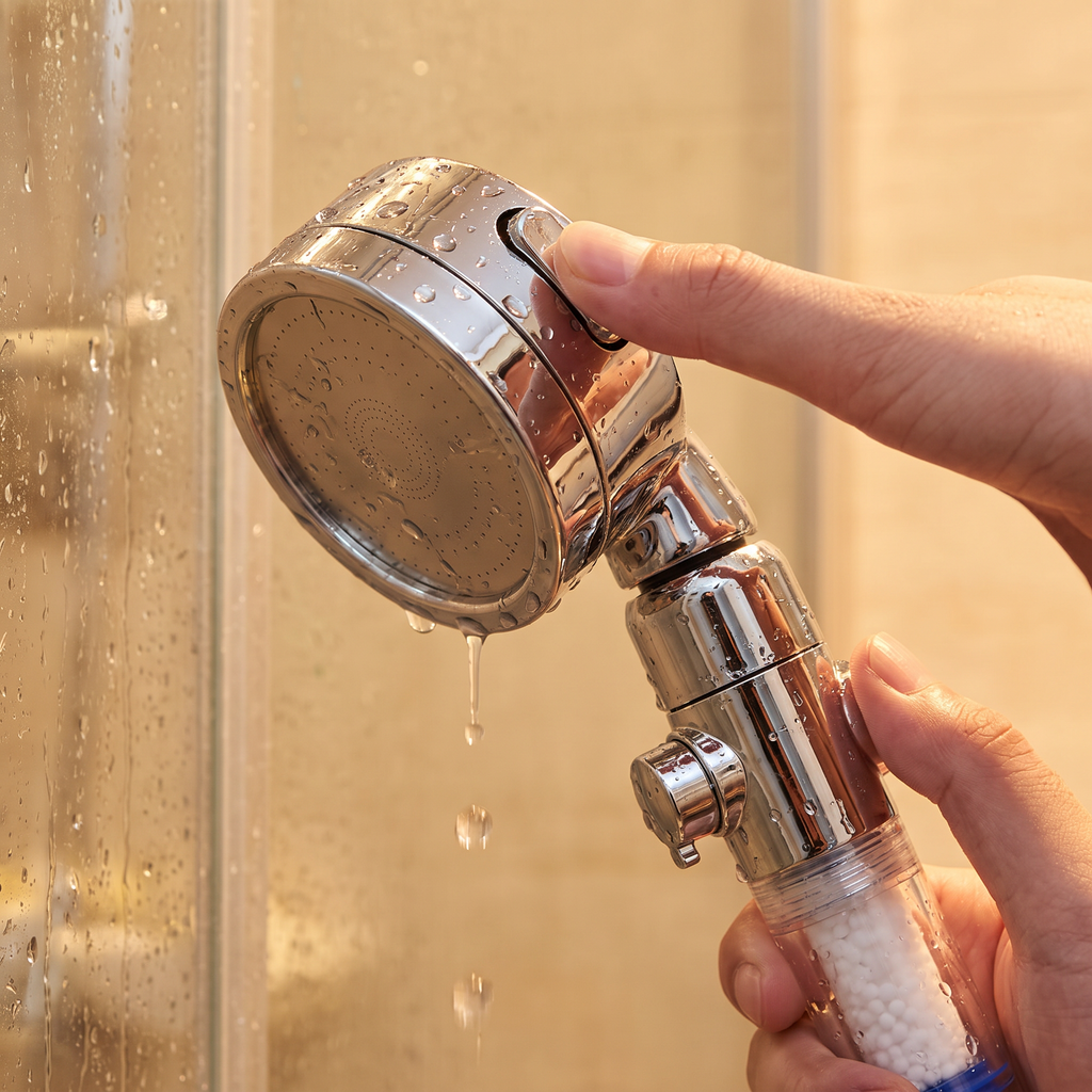 TrioRain spray cutting to droplets as the stop button is pressed